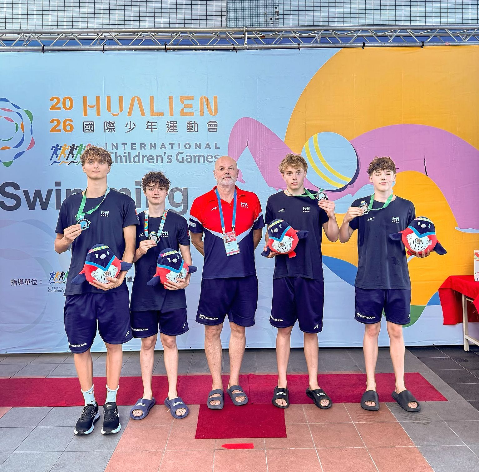 Reprezentanti v plávaní z bratislavského výberu na International Children's Games 2026 v taiwanskom Hualiene 